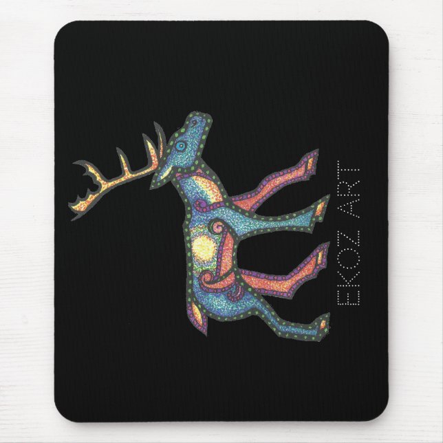 Pictish Stag Sun Mouse Mat (Front)