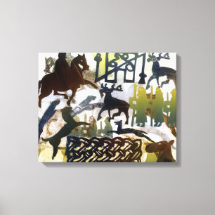 Pictish symbols and Lacing Canvas Print