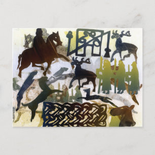 Pictish symbols and Lacing Postcard
