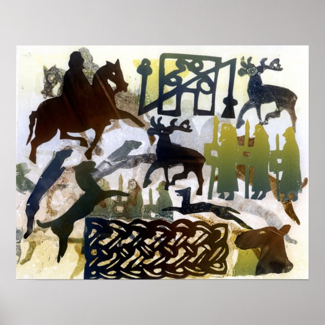 Pictish symbols and Lacing Poster (Front)