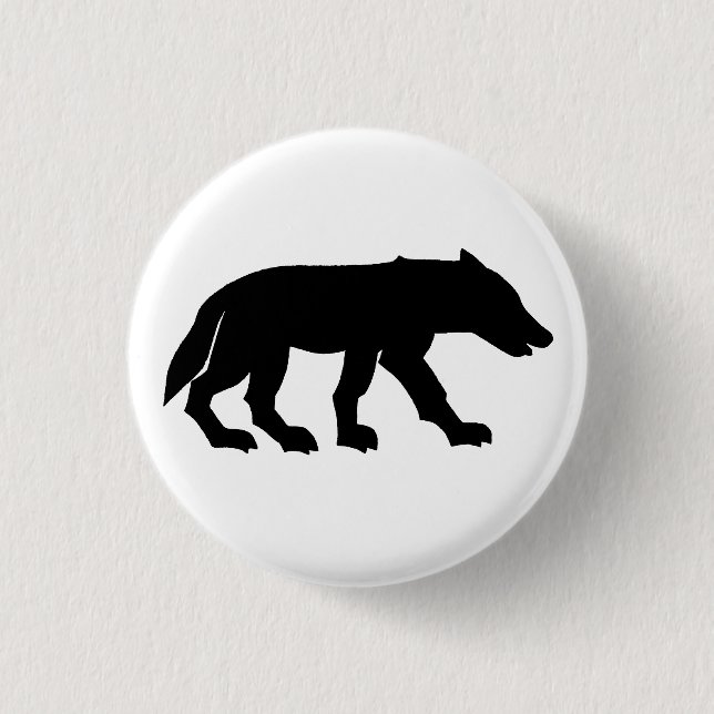 Pictish Wolf Cutout 3 Cm Round Badge (Front)