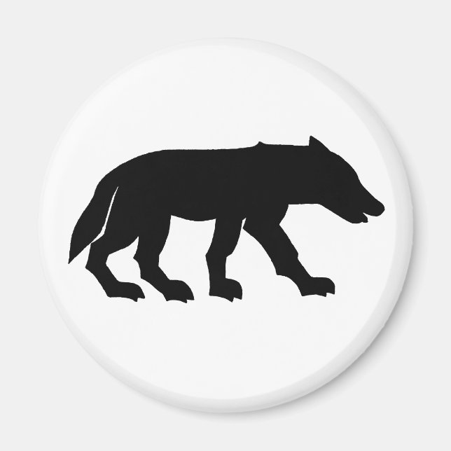 Pictish Wolf Cutout Magnet (Front)
