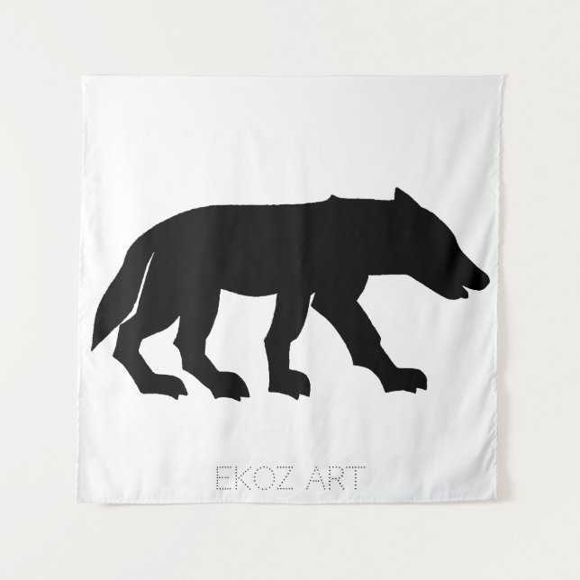 Pictish Wolf Cutout Tapestry (Front)