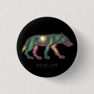Pictish Wolf Sun 3 Cm Round Badge