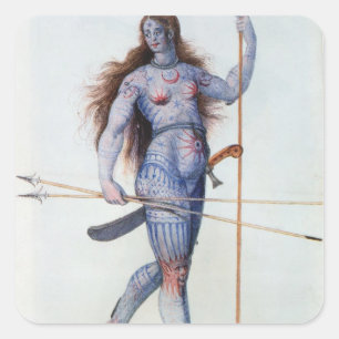 Pictish Woman Square Sticker