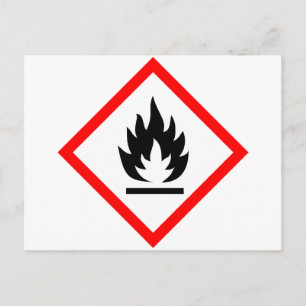 Pictogram [flammable] postcard