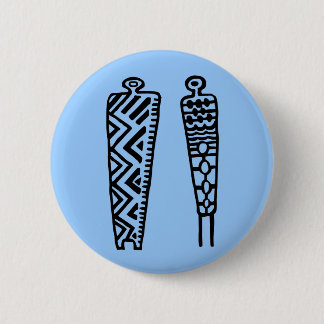 Pictograph Men-BW 6 Cm Round Badge