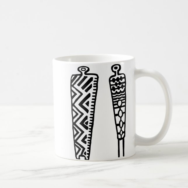 Pictograph Men-BW Coffee Mug (Right)