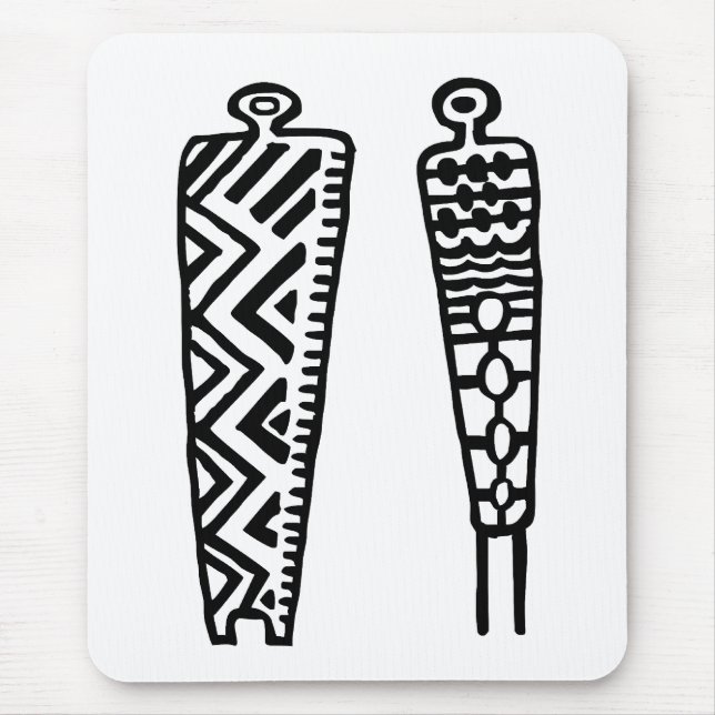 Pictograph Men-BW Mouse Mat (Front)