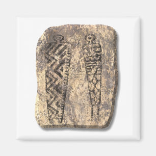 Pictograph men-stone magnet