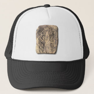 Pictograph men-stone trucker hat