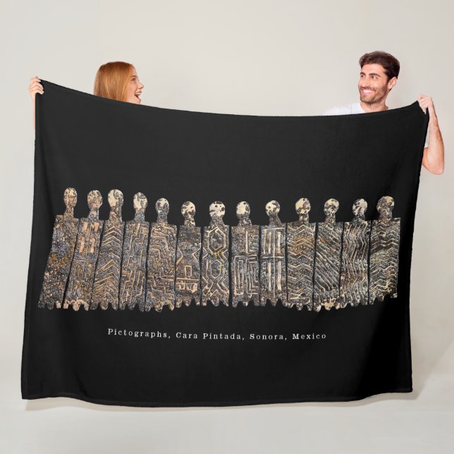 Pictographs, Cara Pintada, Sonora, Mexico Fleece Blanket (In Situ)