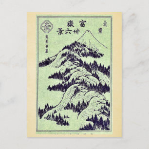 Pictorial for Hokusais 36 views of Mount Fuji Postcard