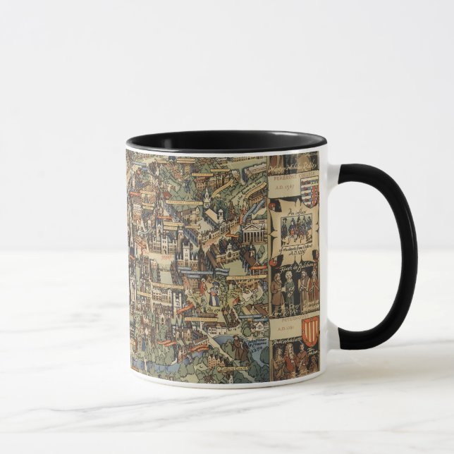 Pictorial Map of Cambridge, England Mug (Right)