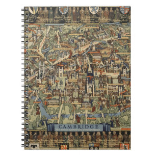 Pictorial Map of Cambridge, England Notebook