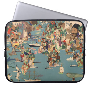 Pictorial Map of the World Laptop Sleeve