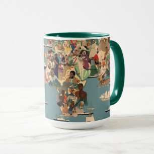 Pictorial Map of the World Mug