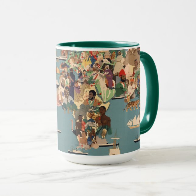 Pictorial Map of the World Mug (Front Right)