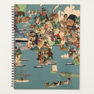 Pictorial Map of the World Planner