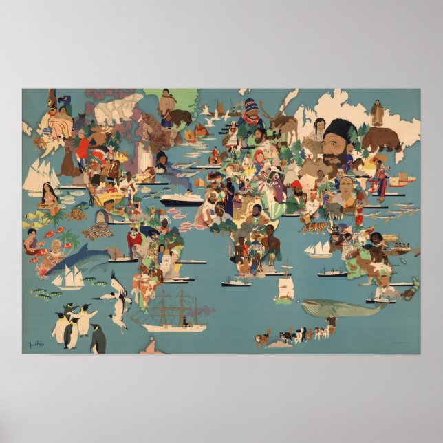Pictorial Map of the World Poster (Front)