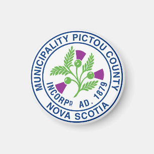 Pictou County seal - Nova Scotia Magnet