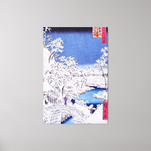 Picture at the Bridgeby Utagawa Hiroshige Canvas Print