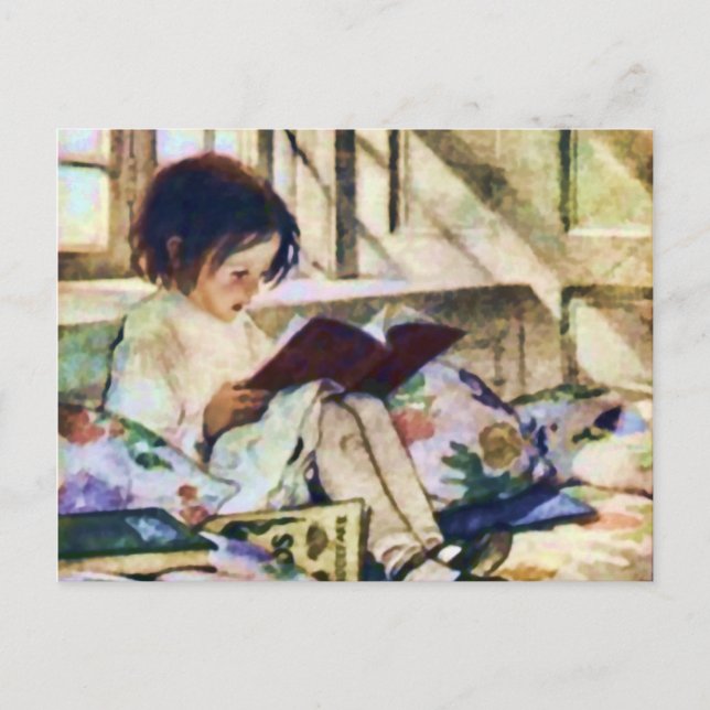 Picture Books in Winter Postcard (Front)