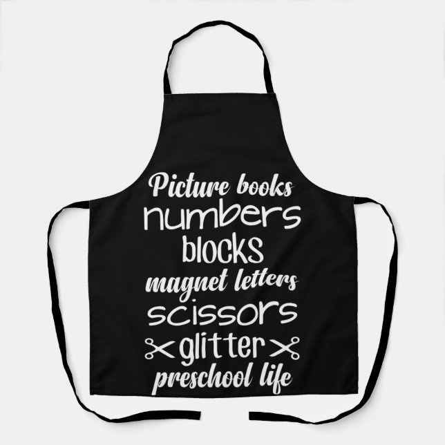 Picture Books Numbers Blocks Magnet Letters Apron (Front)