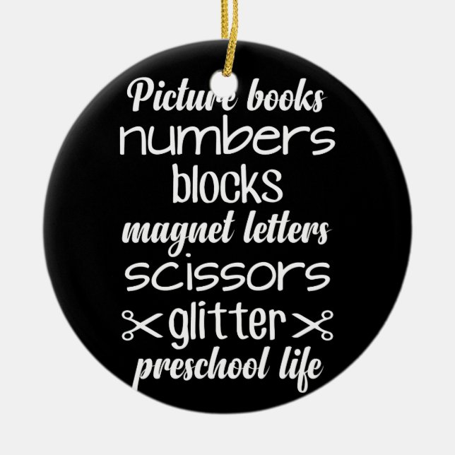 Picture Books Numbers Blocks Magnet Letters Ceramic Tree Decoration (Front)