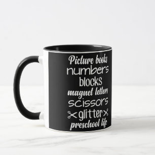 Picture Books Numbers Blocks Magnet Letters Mug