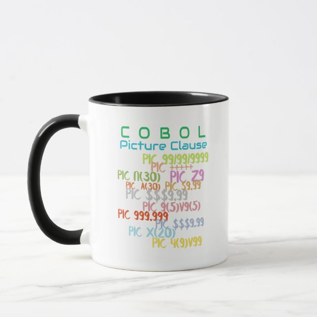 Picture Clause in Cobol Programming  Mug (Left)