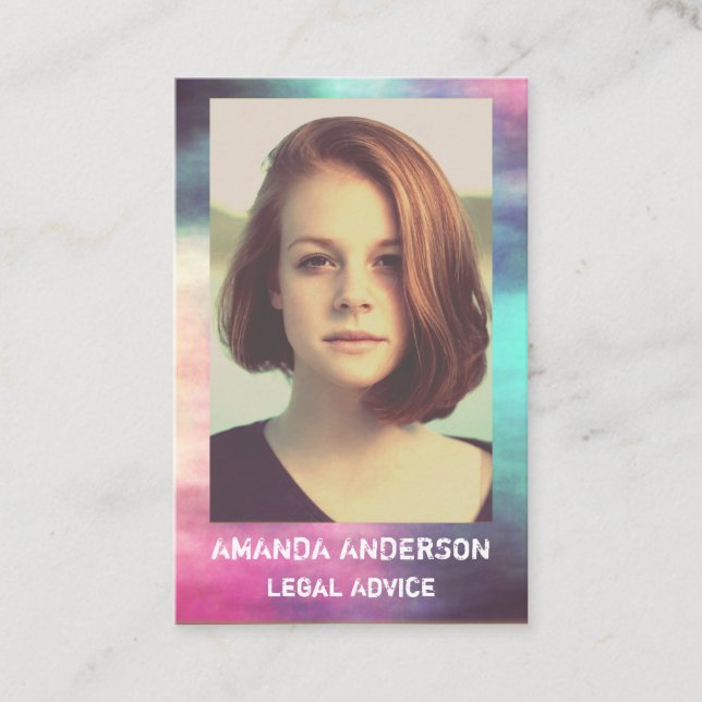 Picture - logo modern background business card (Front)