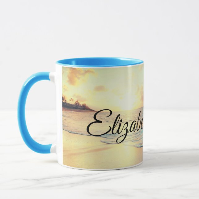 Picture of a Beach at Sunrise Mug (Left)