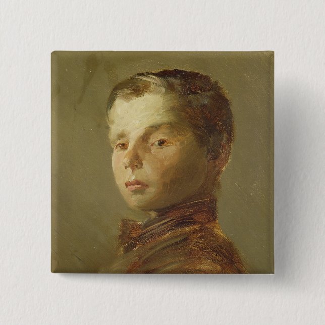 Picture of a Boy, 1875 15 Cm Square Badge (Front)