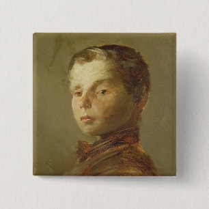 Picture of a Boy, 1875 15 Cm Square Badge