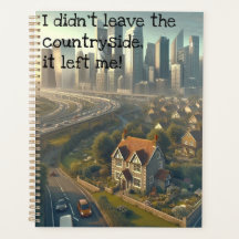 Picture of a cute cottage with a city nearby