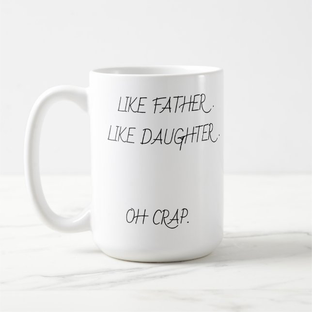 Picture of a father with his daughters in a Mug of (Left)