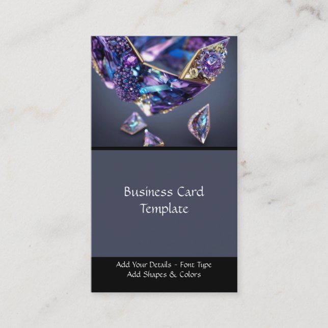 Picture of Amethyst & Gemstone Jewellery Business Card (Front)