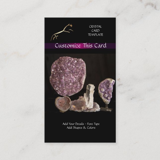 Picture of Amethyst & Gemstone Minerals Business Card (Front)