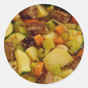 Picture of Beef stew Classic Round Sticker