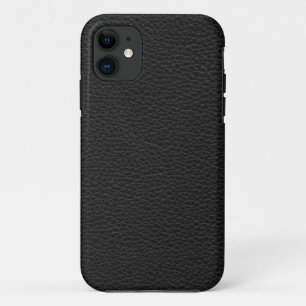 Picture of Black Leather. iPhone 11 Case