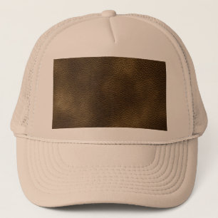 Picture of Brown Leather. Trucker Hat