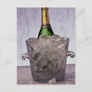 Picture of Champagne in glass ice bucket Postcard