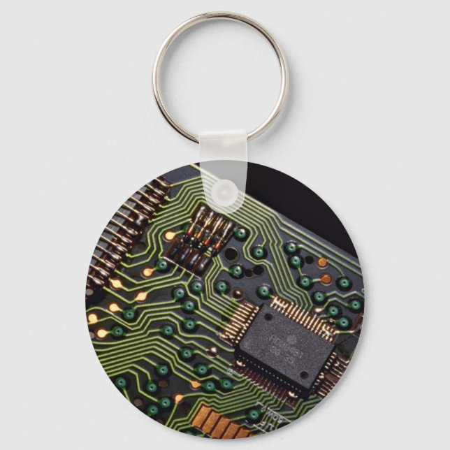 Picture of Circuit board from pocket calculator Key Ring (Front)