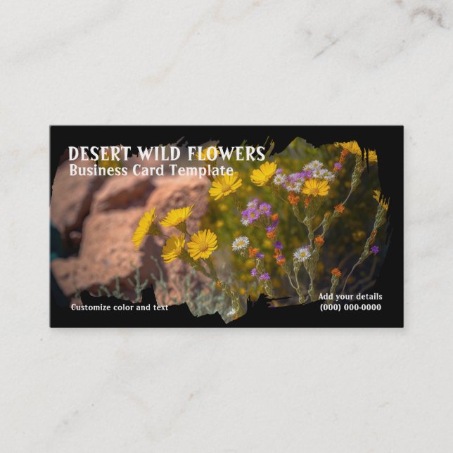 Picture of Desert Wild Flowers Business Card (Front)