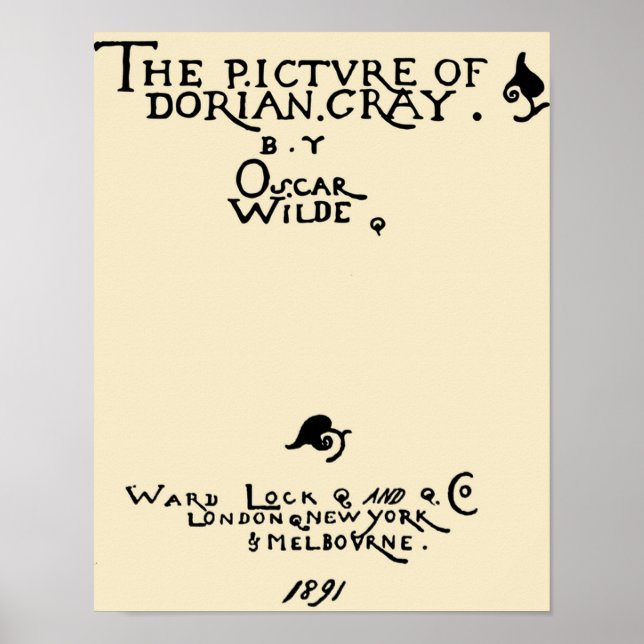 Picture of Dorian Grey 1891 Cover Poster (Front)
