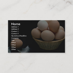 Picture of Eggs arranged in a bowl Business Card