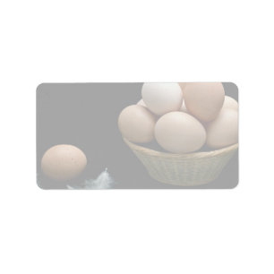 Picture of Eggs arranged in a bowl Label
