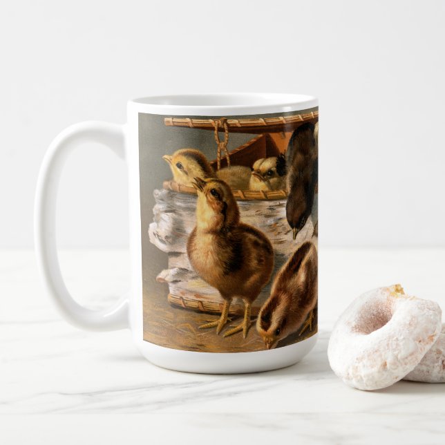 Picture of Farm Birds - Baby Chicks Coffee Mug (With Donut)