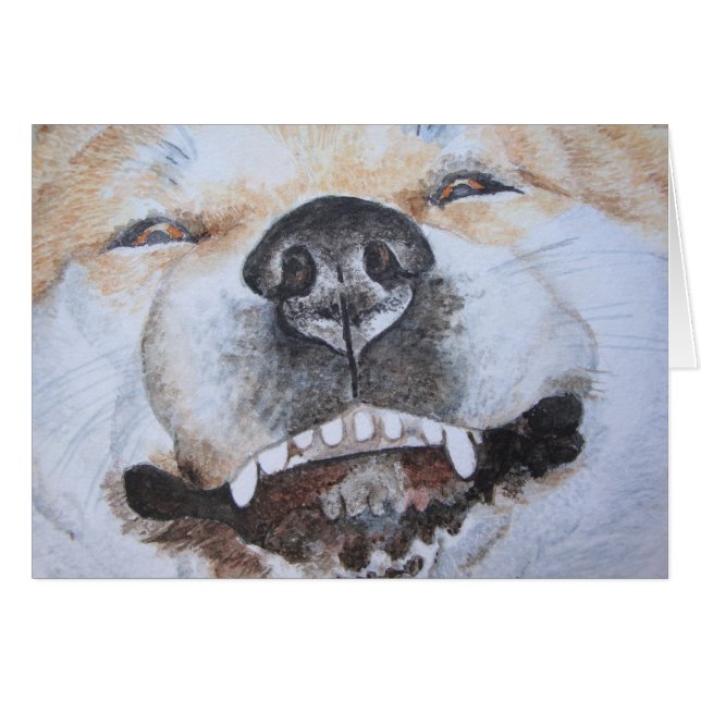 picture of funny cute akita smiling dog (Front Horizontal)